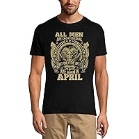 Men's Graphic T-Shirt Only The Best are Born in April Eco-Friendly Limited Edition Short Sleeve Tee-Shirt Vintage Birthday Gift Novelty Deep Black L