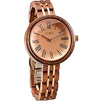Jord Wooden Wrist Watches for Women - Cassia Series/Wood and Metal Watch Band/Wood Bezel/Analog Quartz Movement - Includes Watch Box