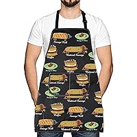 Meat Egg Muffin Cooking Lover Apron Sausage Dog Dachshund Lover Gift For Her Him