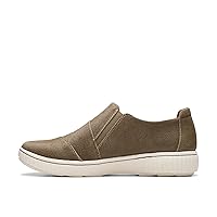 Clarks Women's Caroline Grace Oxford, Olive Suede, 9