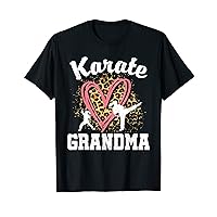Karate Grandma Leopard Heart T-Shirt