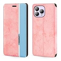 for Cubot P80 Case, Fashion Multicolor Magnetic Closure Leather Flip Case Cover with Card Holder for Cubot P80 (6.583”)
