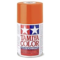 Tamiya 86007 PS-7 Orange Spray Paint, 100ml Spray Can