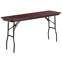 Flash Furniture Floyd 5-Foot High Pressure Mahogany Laminate Folding Training Table, 18 in (W)x 60 in D x 30 in H