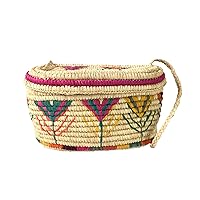 Esmerelda Woven Raffia Basket Shoulder Bag, Natural
