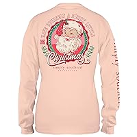 Simply Southern | Merry Little Christmas | Preppy and Stylish Women’s Creme Relaxed-Fit Long Sleeve T-Shirt