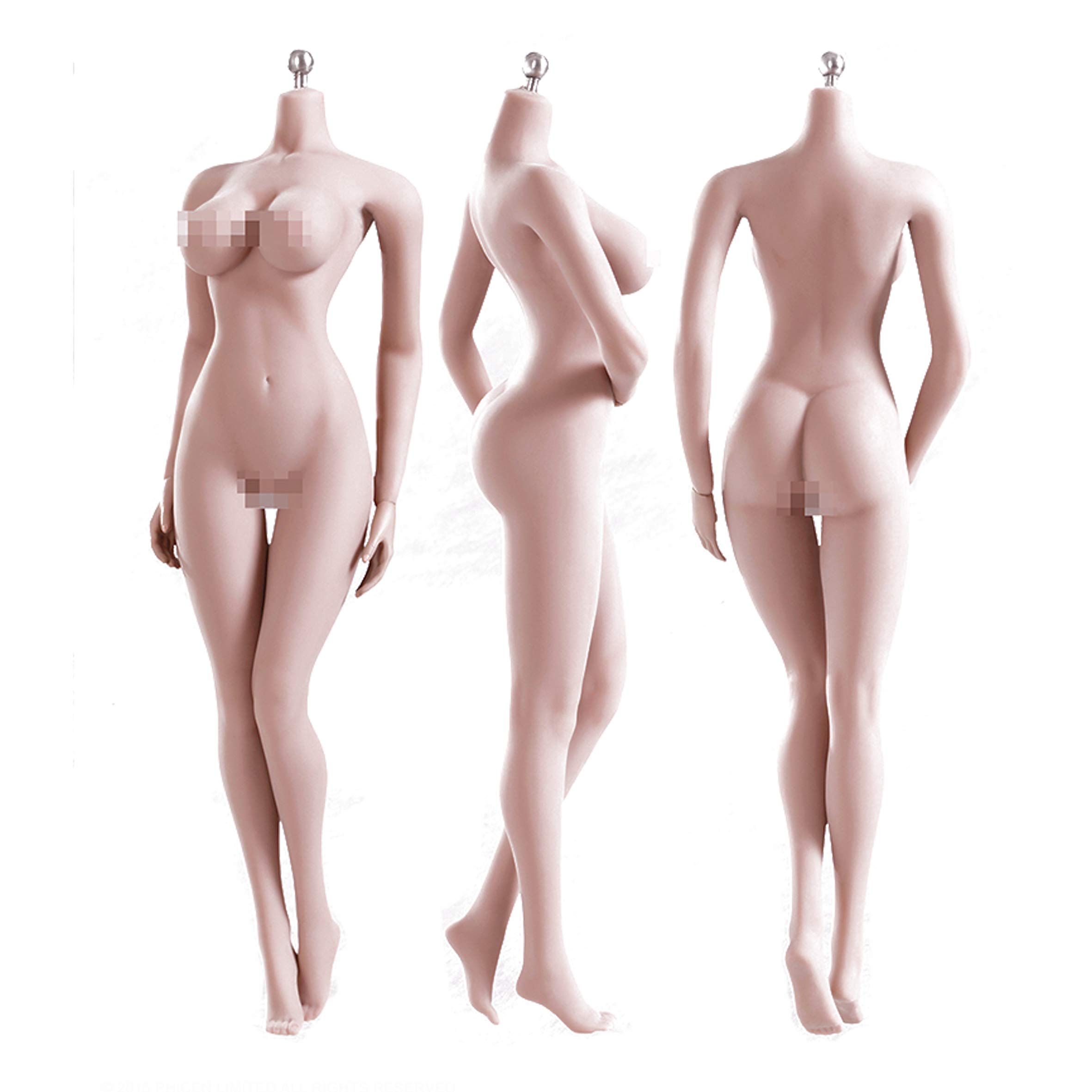 HiPlay TBLeague 1/6 Scale 12 inch Female Super Flexible Seamless Figure Body, Standard Body Type, Minature Collectible Action Figures (Pale Skin, S04B)