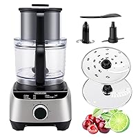 14 Cup Food Processor, Food Chopper Electric 84.5oz, Bpa Free, 600w Food Processor Blender Combo With 4 Blades For Slicing, Shredding, Meat Grinder, Doughing, Vegetable Chopper For Home