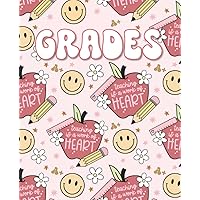 Teacher Grade Book | Cute Notebook for Teachers to Track Student Assignment Grades: Back to School Record Book Teacher Must Haves Teacher Gift
