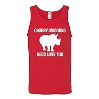 Chubby Unicorns Need Love Too - Funny Rhino Gym Workout Tank Top