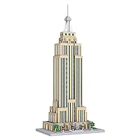 dOvOb Architecture Empire State Building Micro Blocks Set（3819PCS） - World Famous Architectural Model Toys Gifts for Kid and Adult