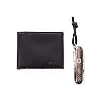 Kenneth Cole REACTION Men's Minimalist Slimfold Wallet with Multi-Tool Set, Black, One size