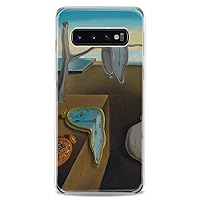 Case Compatible with Samsung S23 S22 Plus S21 FE Ultra S20+ S10 Note 20 5G S10e S9 The Persistence of Memory Design Salvador Dali Print Drawing Woman Clear Slim fit Cute Flexible Silicone Art