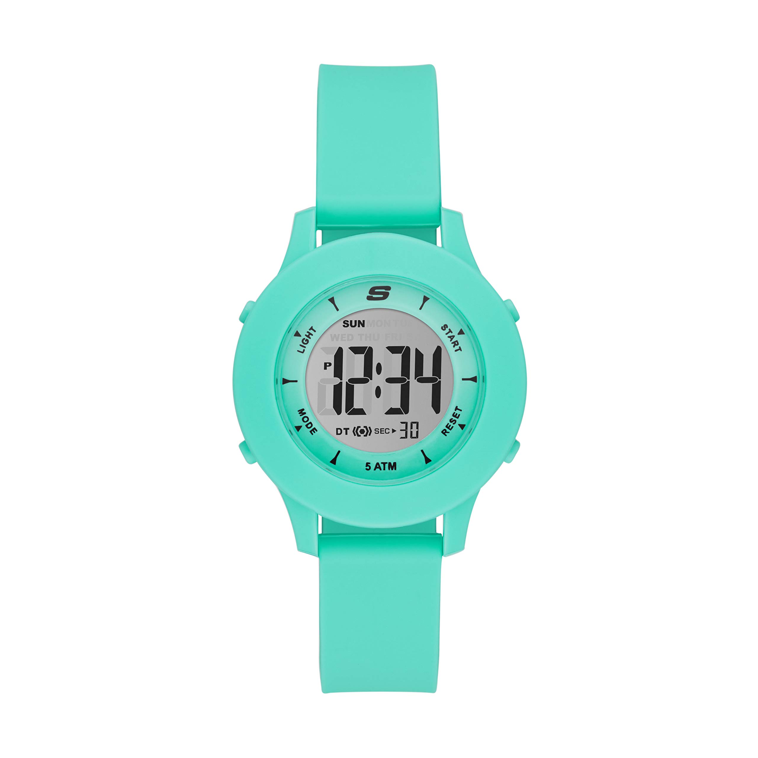 Skechers Women's Rosencrans Digi Quartz Plastic and Silicone Sports Digital Watch