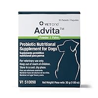 Advita Canine Probiotic Nutritional Supplement Powder for Dogs - 30 Packets