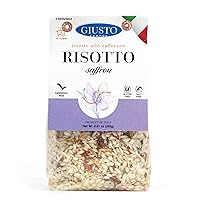 Giusto Sapore Italian Risotto - Saffron - All Natural Gluten Free, No Added Salt - Premium Gourmet 3-4 Serving Size, 8.81 oz - Imported from Italy and Family Owned
