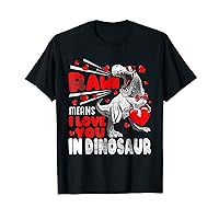 Funny Valentines Day Shirt Rawr Means I Love You in Dinosaur T-Shirt