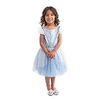 Little Adventures Cinderella Princess Party Dress - Machine Washable Child Pretend Play Costume Outfit with No Glitter