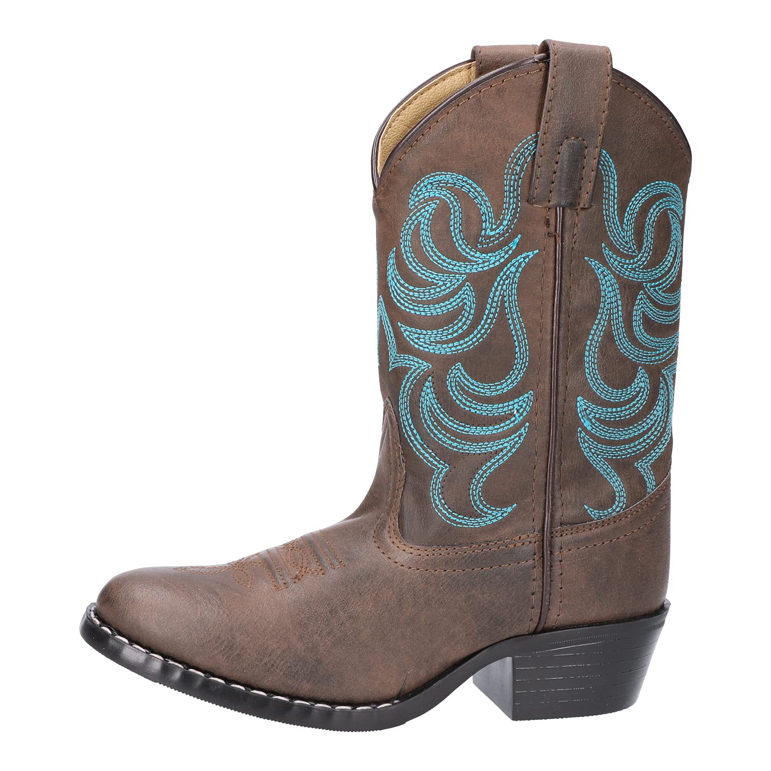 Smoky Mountain Girls Brown with Pink Stitch Monterey Western Cowboy Boots