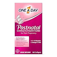 Postnatal Complete Multivitamin for Post-Pregnancy with Folic Acid and Omega-3 DHA, 60 Count (Packaging May Vary)
