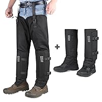 QOGIR Snake Guard Chaps for Hunting: Snake Gear with Full Protection for Ankle to Lower and Thigh Legs from Snake Bites & Briar Thorns & Brush