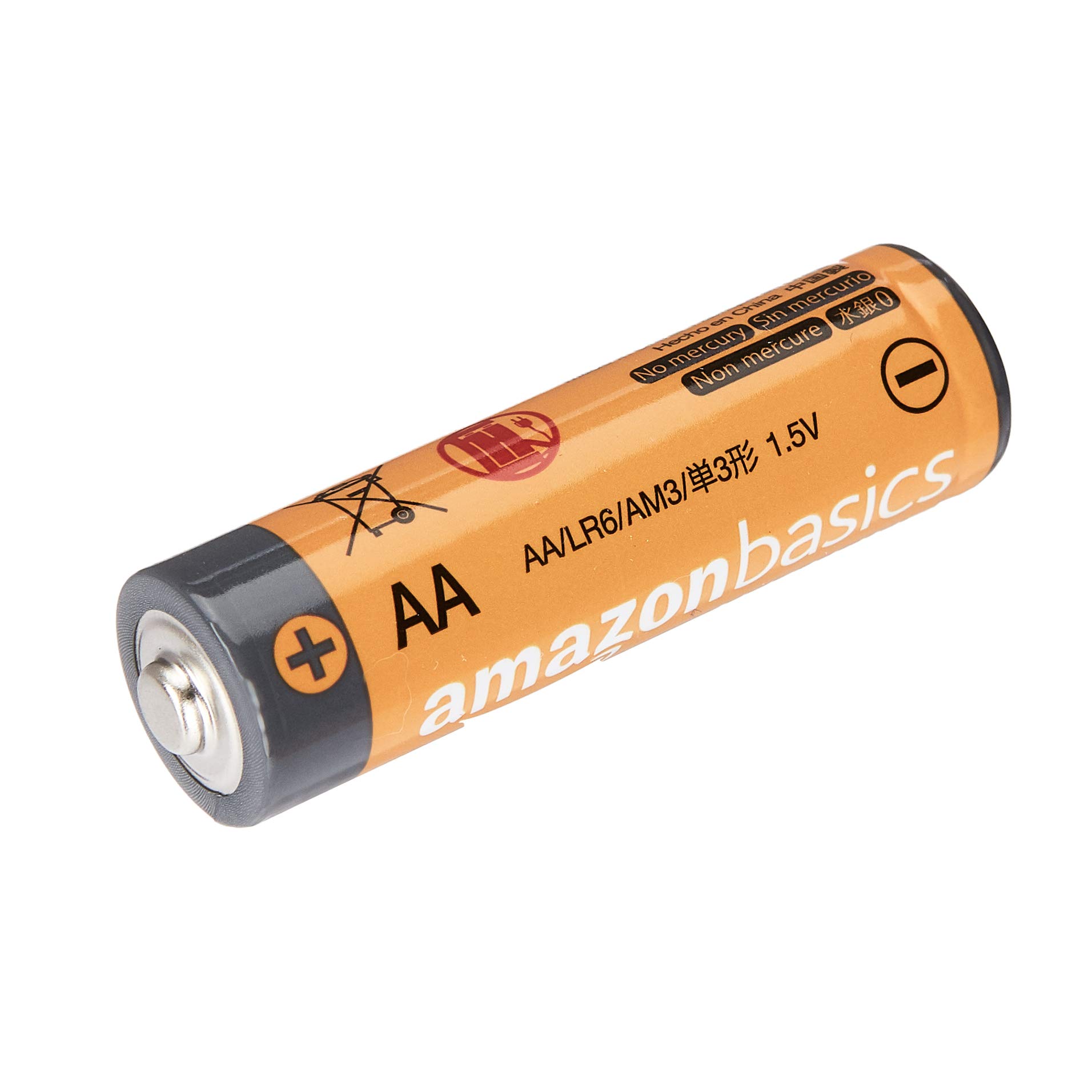 Amazon Basics 12-Pack AA Alkaline High-Performance Batteries, 1.5 Volt, 10-Year Shelf Life