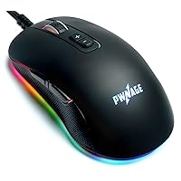 Pwnage Altier Pro Gaming Mouse - 3360 Optical - Wired RGB 16.8 Million Spectrum Lighting - 7 Programmable Buttons - 12,000 DPI Optical Sensor - PixArt PMW3360