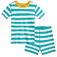 Mightly Boys and Girls' Shortie Pajamas | 100% Organic Cotton for Kids | Soft, Breathable and Comfortable Short Pajama Set