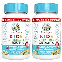 Kids Vitamins by MaryRuth's | Sugar Free | 2 Month Supply | Kids Multivitamin Gummies with Organic Ingredients | Multivitamin for Kids | Vitamins for Kids | Vegan | Non-GMO | 60 Count | 2 Pack