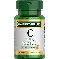 Nature's Bounty Vitamin C Tablets, Vitamin Supplement, Supports a Healthy Immune System, 500mg, 100 Count
