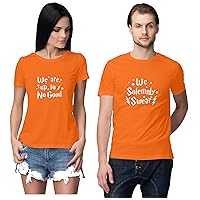We Solemnly Swear That We are Up to No Good Couple T-Shirt for Men's & Women's Regular Fit Designer T-Shirt for Daily Wear