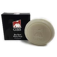 G.B.S 97% Bay Rum All-Natural Shave Soap Made with Shea Butter Coconut Oil, Avocado Oil, Balm Soap Towel & Travel Kit