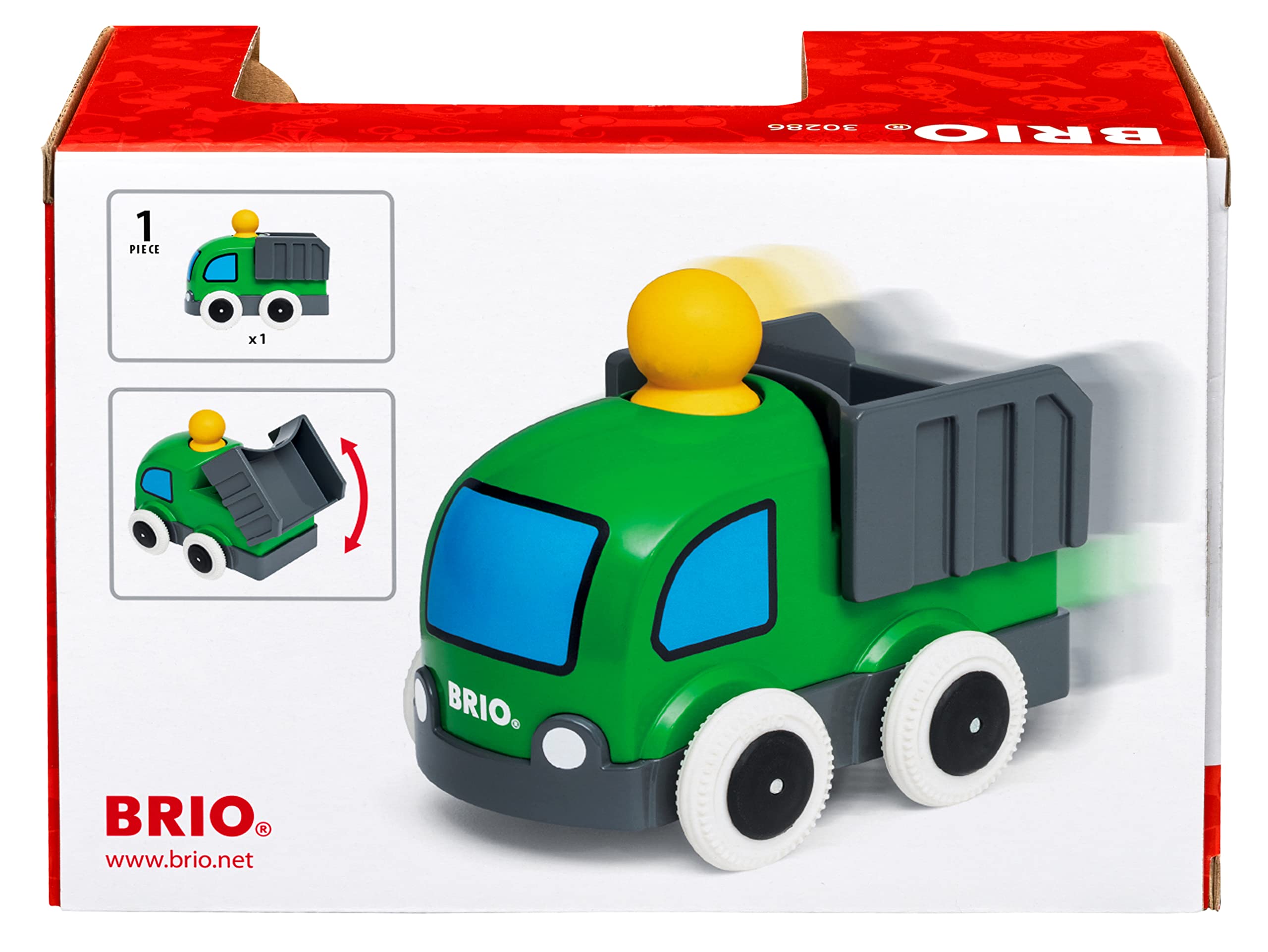 Brio Push & Go Truck Push Along Vehicle - Educational Toddler Toy for Kids 12 Months Up (Children 1 Year Old)
