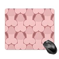 Penis Pattern Square Mouse Pad Non-Slip Gaming Mousepad Computers Mouse Mat with Rubber Base 18 * 22cm