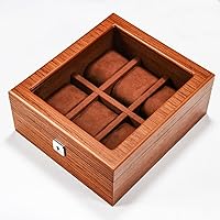 6-slot Watch Storage Box, Household Solid Wood Acrylic Sunroof Display Case, Large-capacity Multifunctional Jewelry Box With Lid 0130B