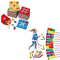 Tic Tac Toe Strategic Board Game 30Pack Dance Ribbon 24 Pack,Birthday Party Favors,Classic Educational Toys for Goodie Bag Stuffers,Gifts for Students with Envelope,Easy to Store