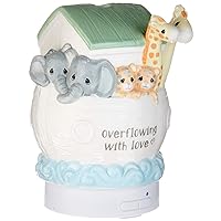 Precious Moments 193431 Overflowing with Love Noah's Ark LED Ceramic Essential Oil Diffuser, One Size, Multicolor