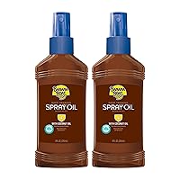 Deep Tanning Oil Pump Spray Sunscreen SPF 4 Twin Pack | Tanning Sunscreen Spray, Dark Tanning Oil, SPF Tanning Oil, Outdoor Tanning Oil SPF 4, Oxybenzone Free Sunscreen, 8oz each