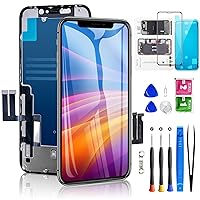 for iPhone 11 Screen Replacement 6.1 Inch, Diykitpl 3D Touch LCD Digitizer Replacement for A2111, A2223, A2221, with Repair Tools Kit+Magnetic Screw Mats+Screen Protector+Waterproof Frame Adhesive