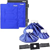 Ice Packs for Injuries: 3 Packs Ice Bags with Wrap +2 Packs Ice Packs with Wrap