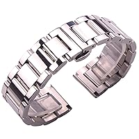Men's Watchbands Stainless Steel Strap Bracelet Men's Silver Metal 18 20 21 22 23 24mm Fashion Women Strap