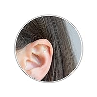 Hidden Helix Earring Dangle Stud Cartilage Ear Piercing Jewelry for Women 316L Surgical Stainless Steel Chain Dangle Internally Threaded Labret Bar Cubic Zirconia 16G (Silver)
