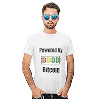 Bitcoin T-Shirt, Powered by Bitcoin Short Sleeve Tee Black