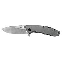 Hinderer Pocketknife; 3.5-Inch CPM 20CV Steel Blade, KVT Ball-Bearing Opening System, Flipper, Reversible Deep Carry Clip, Titanium Handle, Made in USA (0562TI)