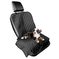 Furhaven Universal Water-Resistant Quilted Single Car Seat Protector - Black, One Size