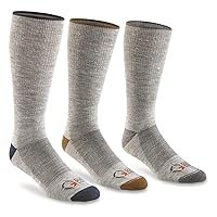 Guide Gear Lightweight Boot Socks, Merino Wool Socks, Hiking Socks, 3 Pairs