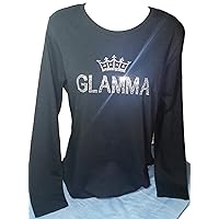 Glamma Rhinestone Long Sleeve Tshirts - for The Glamorous Grandma who Loves to Sparkle. Glammas