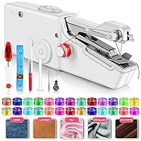 Handheld Sewing Machine, Mini Sewing Machines for Emergency Sewing, Easy to Use Sewing Machine for Beginners, Portable Sewing Machine Suitable for Home, Travel and DIY
