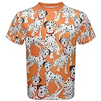 CowCow Womens Mens Casual Blouse Tops Seamless Dalmatian Dogs Pattern Short Sleeve Shirt, XS-5XL