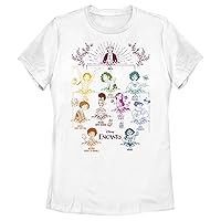 Disney Encanto Doodle Family Tree Women's Short Sleeve Tee Shirt